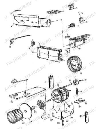 Взрыв-схема стиральной машины Zanussi Z400CDE - Схема узла Electrical equipment